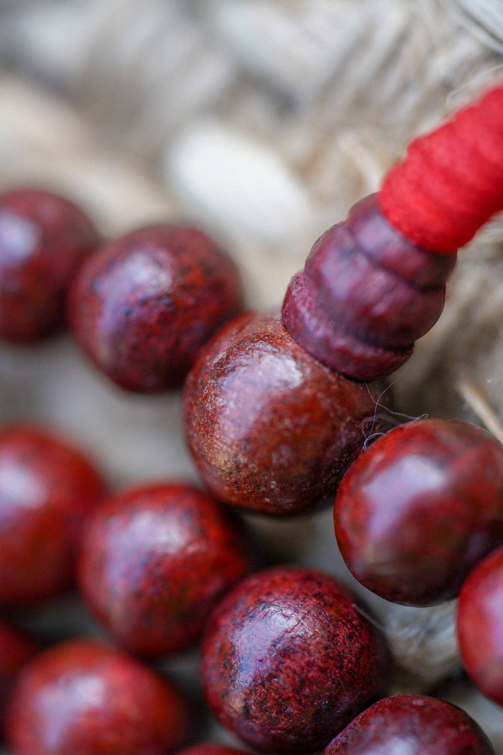 Collier Mala apaisant en bois de rose NEPAL