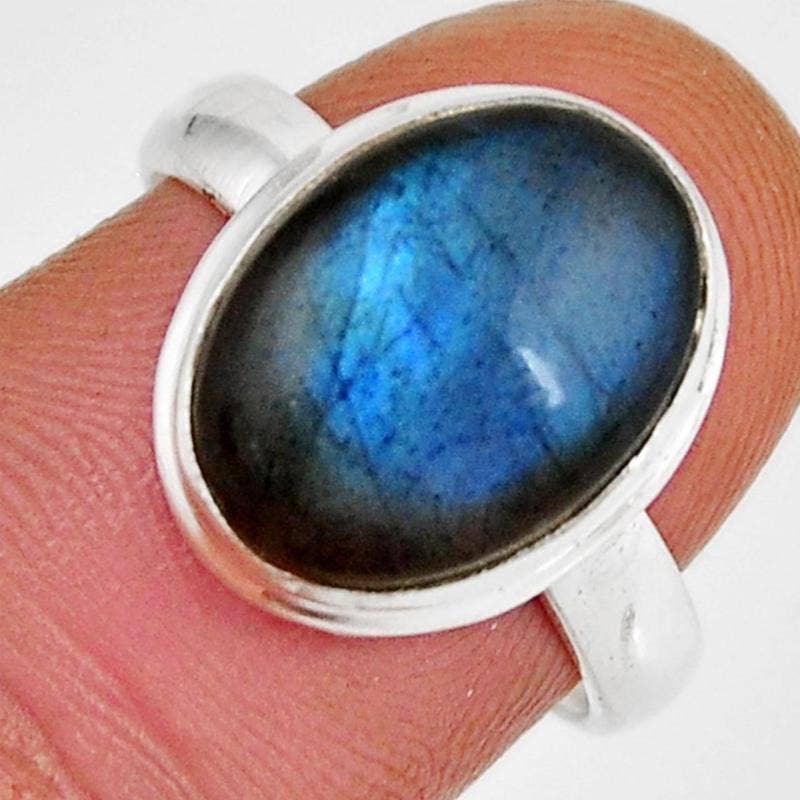 Bague Labradorite Madagascar AA argent 925