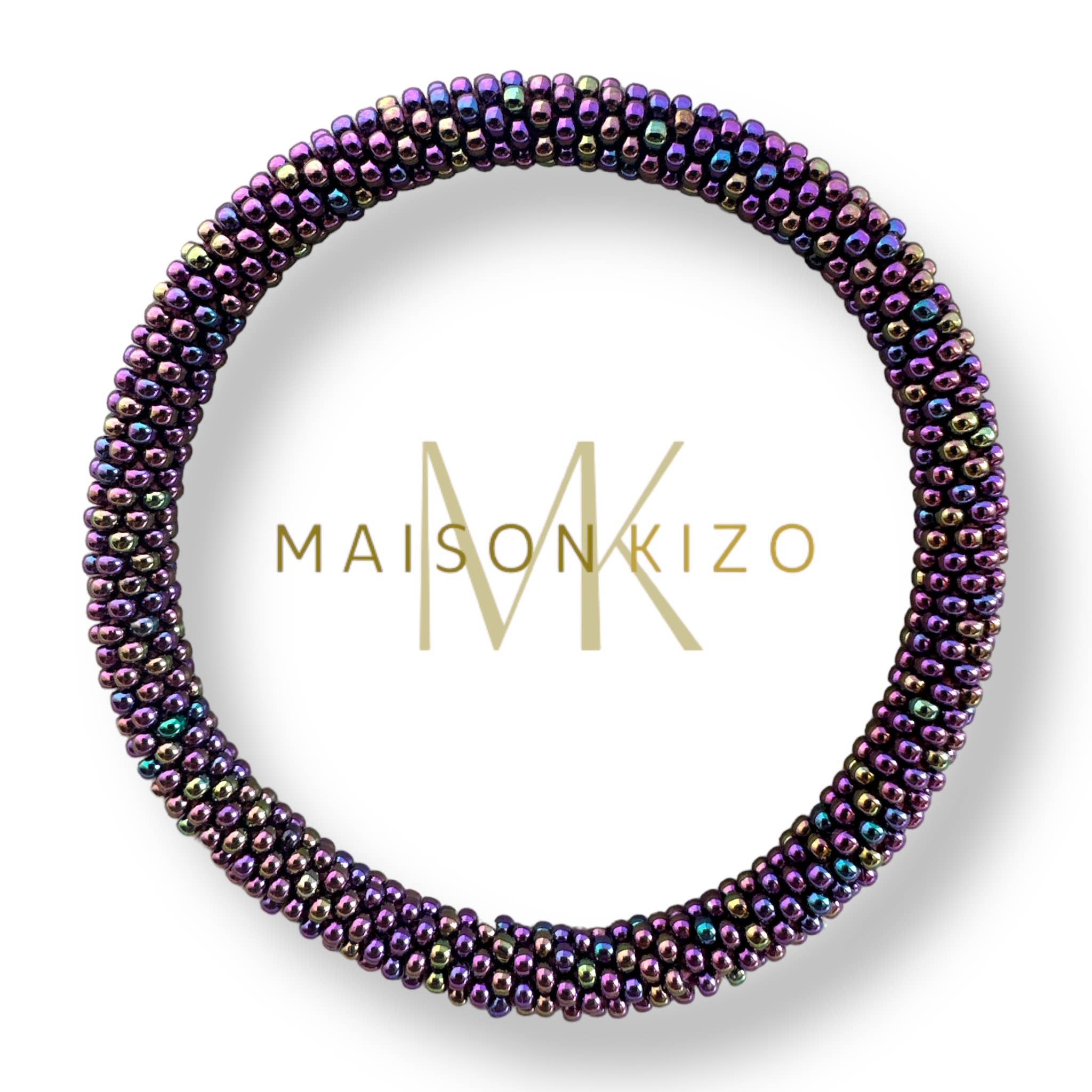 Bracelet népalais Multi color violet bleu rose