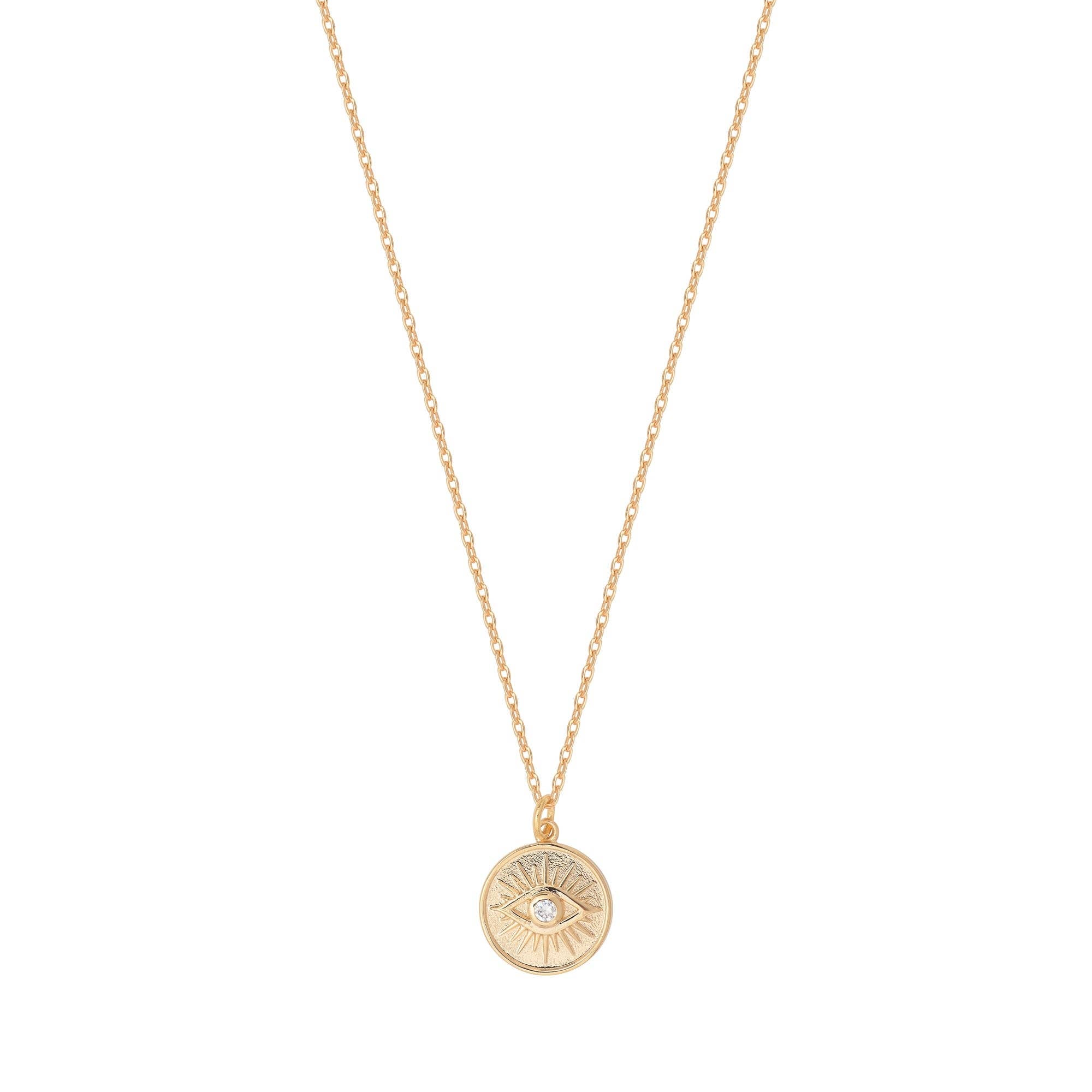 Collier SIRIUS Oeil Protecteur plaqué or