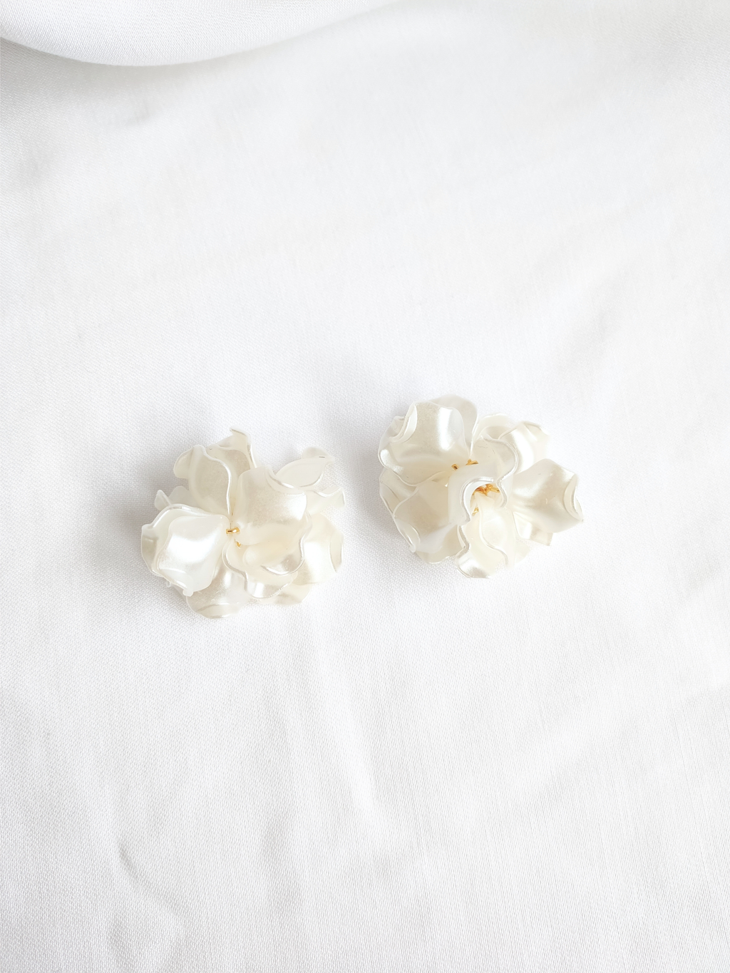 Boucles d'oreilles Créoles PEONY Fleurs Pivoine couleur au choix