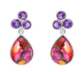 Boucles d'oreilles pendantes en argent sterling 925 avec Turquoise Oyster Mohave