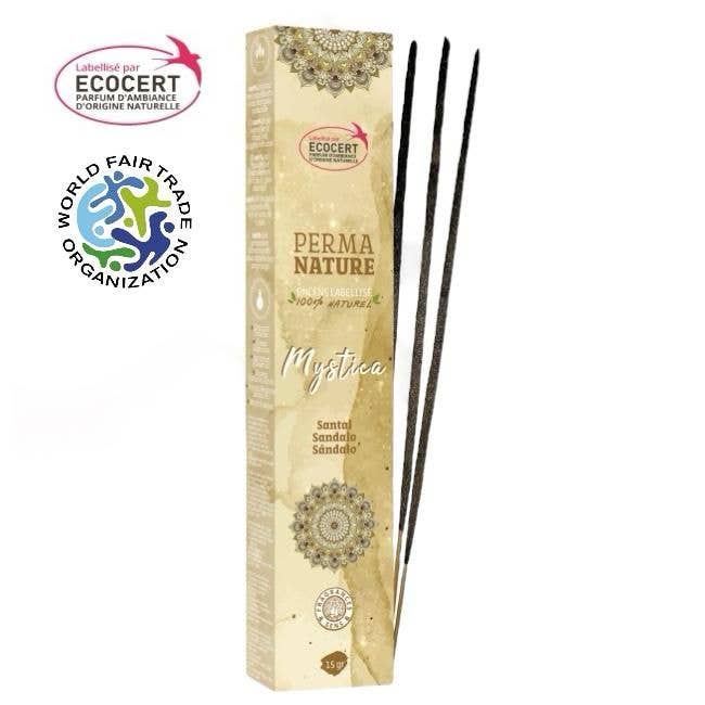 Encens Perma Nature Mystica Bois De Santal Labellisé Ecocert-Commerce Équitable 15g