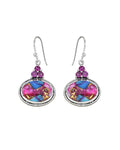 Boucles d'oreilles en argent sterling 925 avec pierre précieuse turquoise rose en cuivre