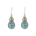 Boucles d'oreilles pendantes en argent sterling 925 avec Turquoise Oyster
