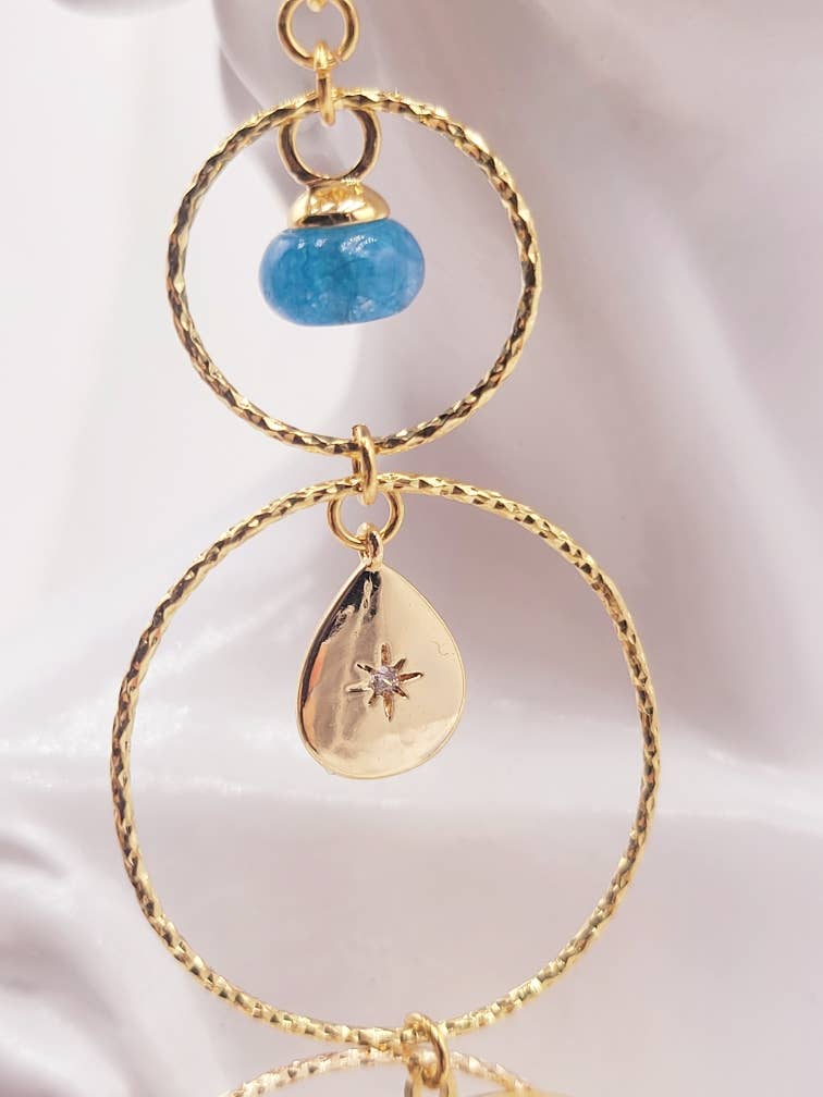 Boucles d'oreilles Tanzanite bleue