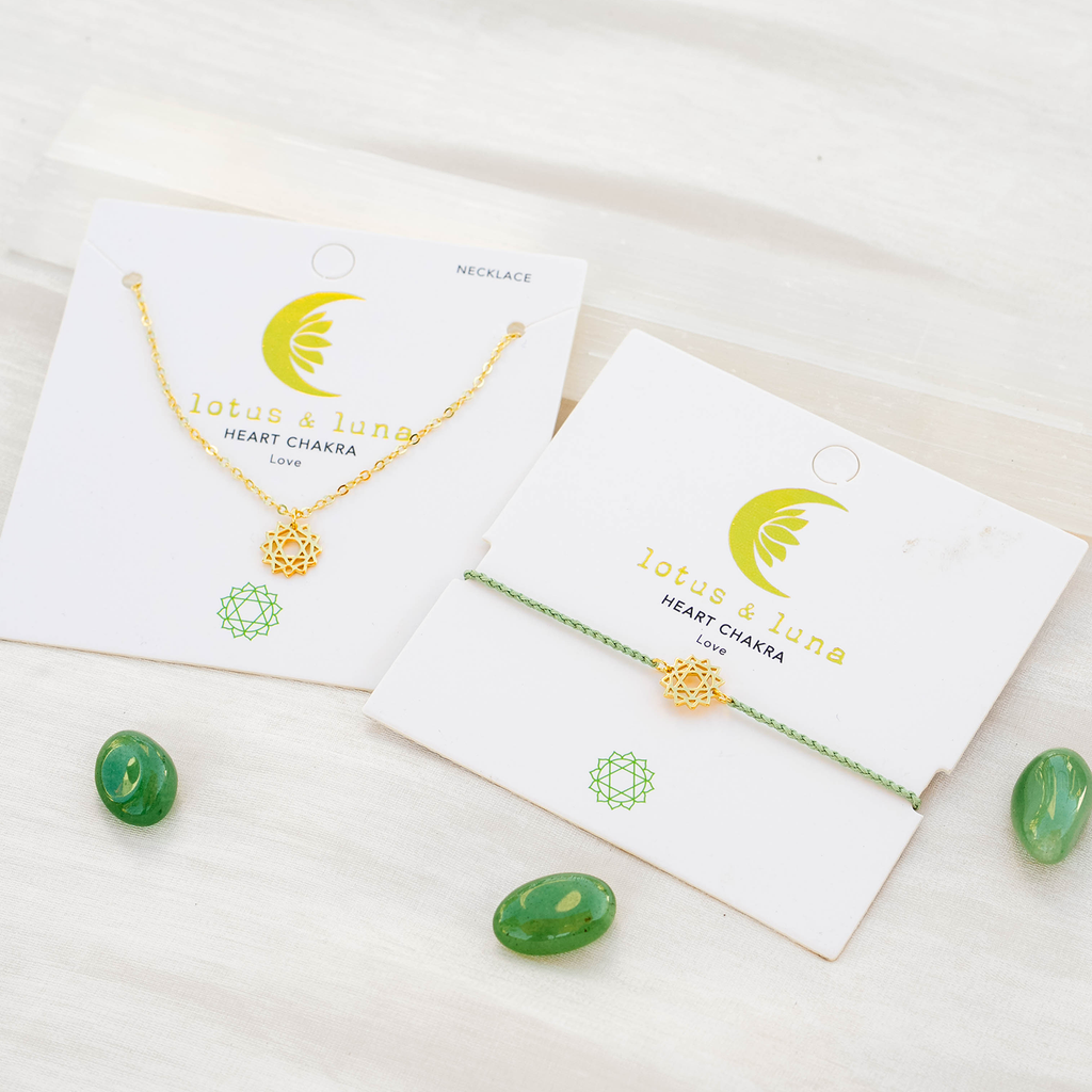 Collier Chakra du Cœur Plaqué Or