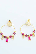 Boucles d'Oreilles Créole ZOE Rubis