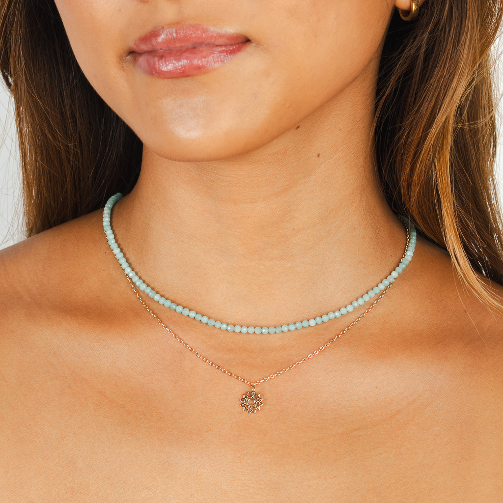 Collier Chakra du Cœur Plaqué Or