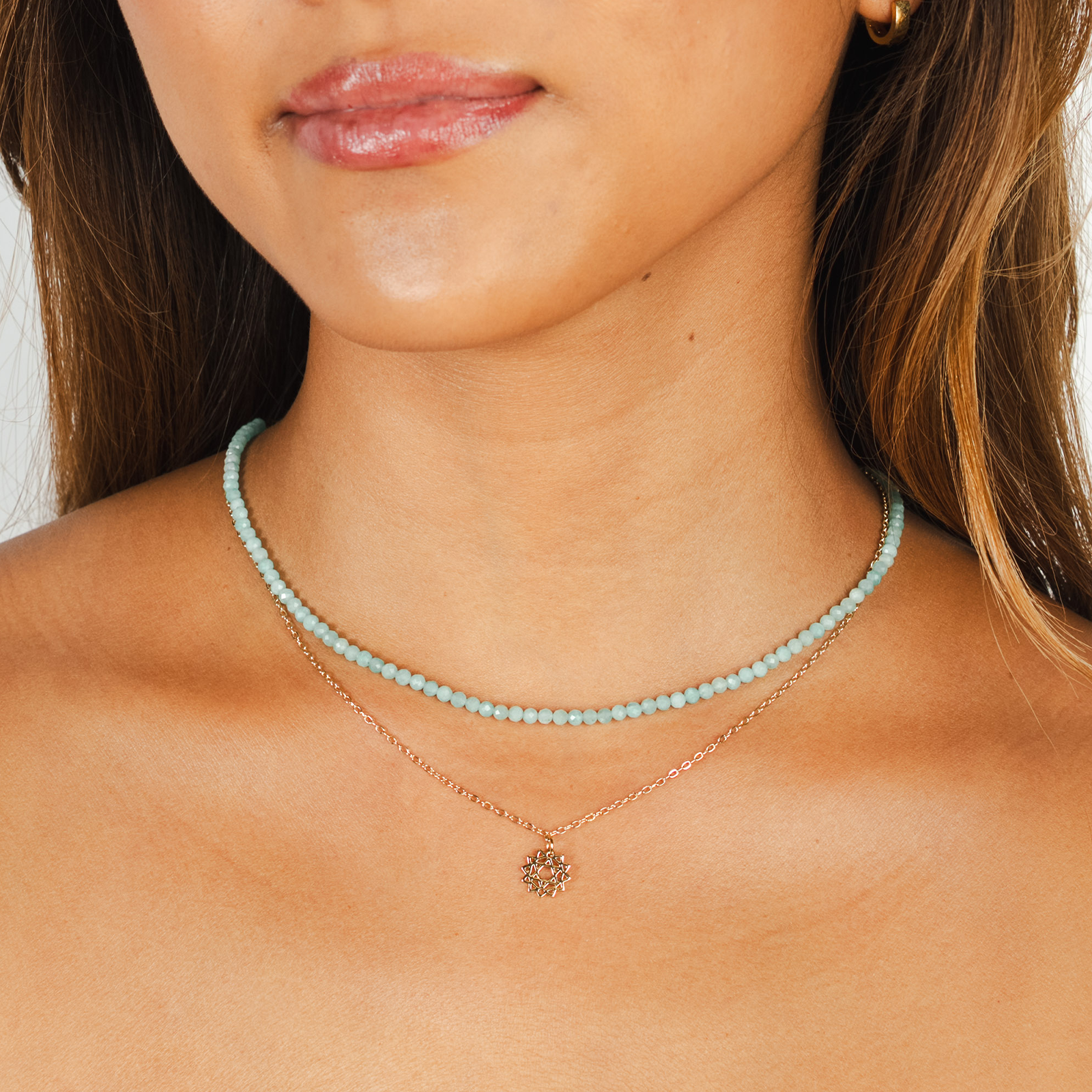 Collier Chakra du Cœur Plaqué Or