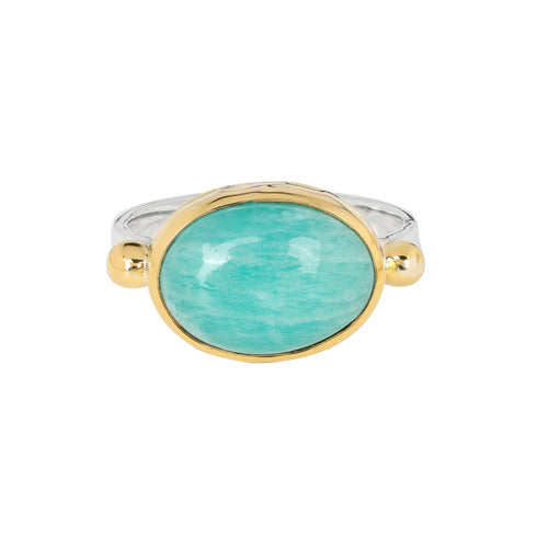 Bagues solitaires Amazonite en argent sterling 925