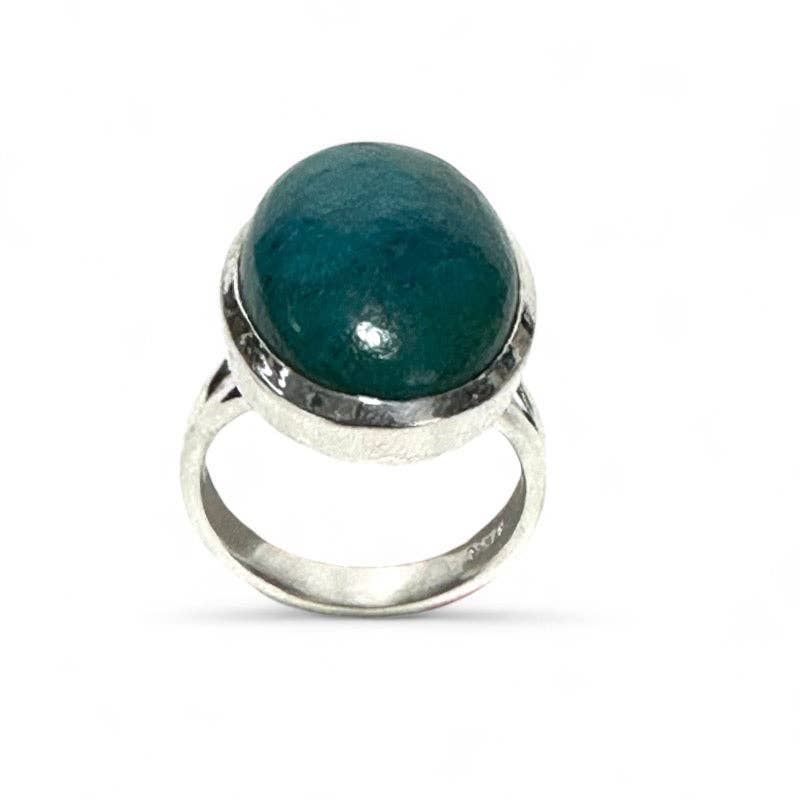 Bague Chrysocolle Pérou AA argent 925 - 59