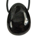 Pendentif Tourmaline noire Brésil AA (pierre trouée) + cordon