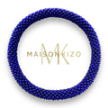 Bracelet népalais Bleu nuit lapis unis