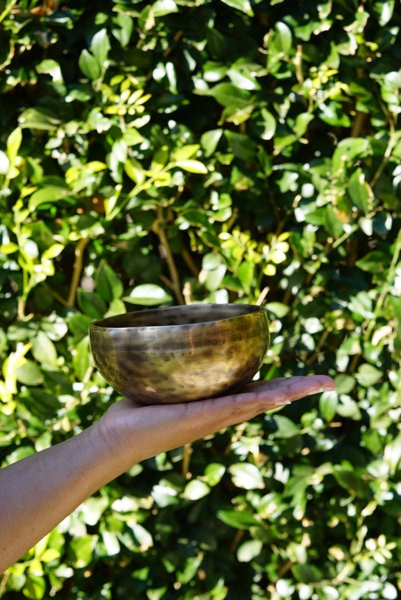 Bol chantant antique de petite taille de l'Himalaya avec son de longue résonance