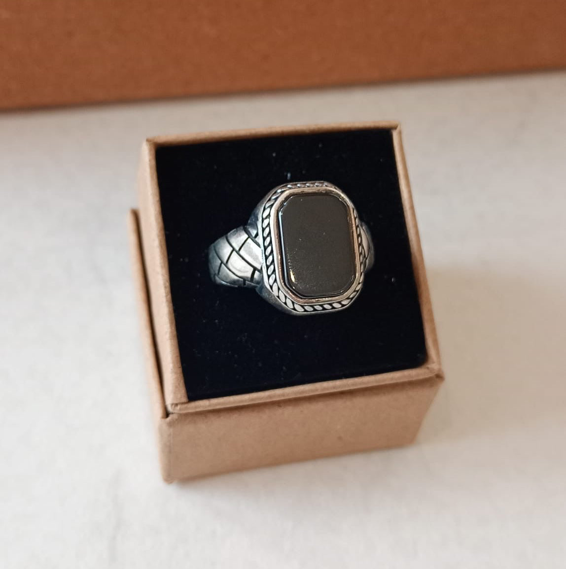 Bague Onyx  Homme