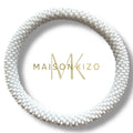 Bracelet népalais Blanc Mat