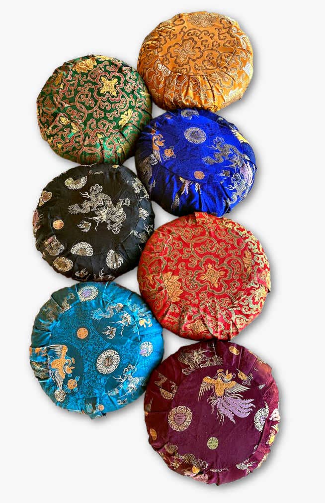 Coussin de méditation Zafu fait main - Couleurs et motifs assortis