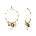 Boucles d'oreilles NÉRAYA Turquoise et perle d'eau