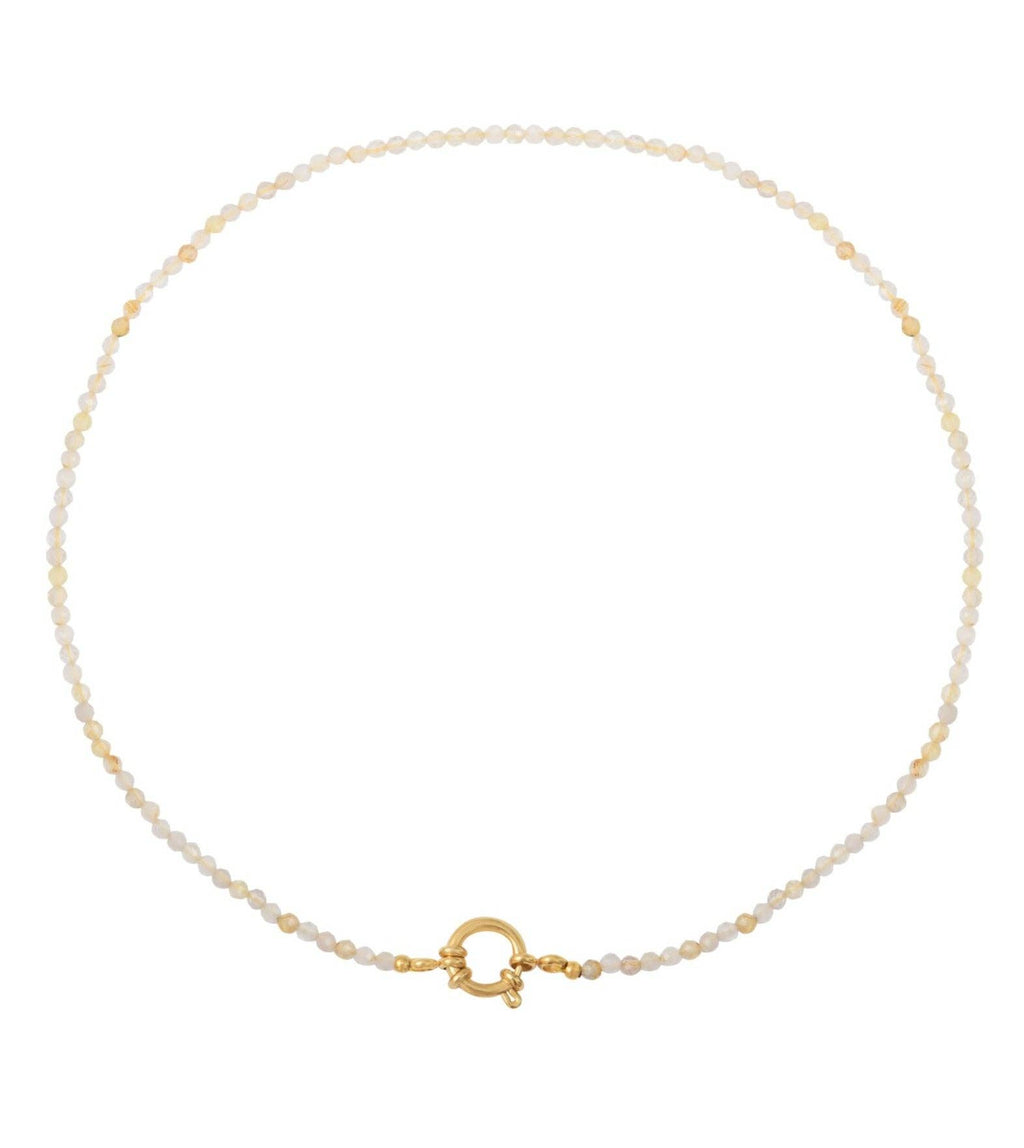 Collier NEIGE pierres en Citrine