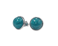Boucles d'Oreilles Argent 925 - Apatite Bleue AA 8mm